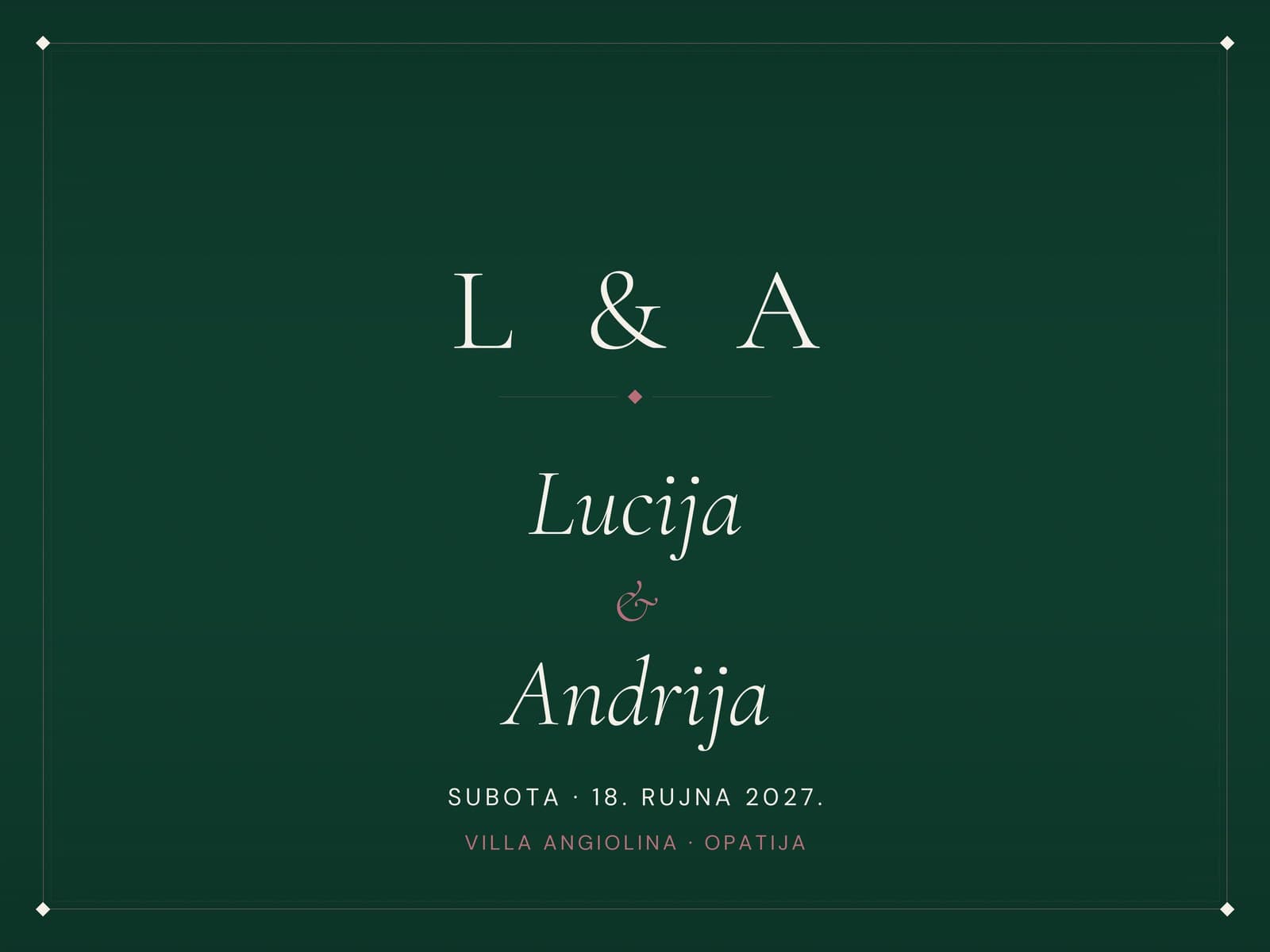 Lucija & Andrija, pregled pozivnice